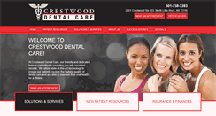 Desktop Screenshot of crestwooddentalcare.com