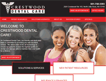 Tablet Screenshot of crestwooddentalcare.com